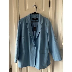 Vero Moda Curve Light Blue Single Button Blazer Plus Size 16 NWT Business Office
